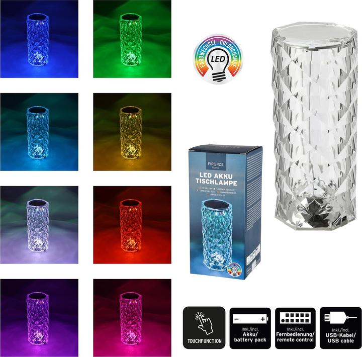 Actual product image Cepewa LED Table Lamp Crystal