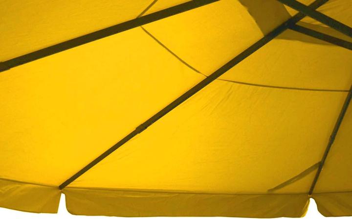 Actual product image Mendler Parasol Meran Pro, gastronomy market umbrella with flounce Ø 5m polyester/aluminium, yellow without (5 m)