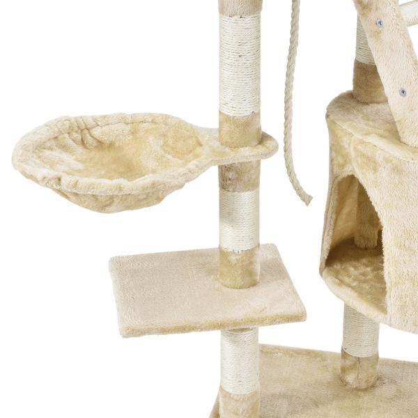 Actual product image Juskys Sams Pet scratching post Buffy (118 cm, Beige)