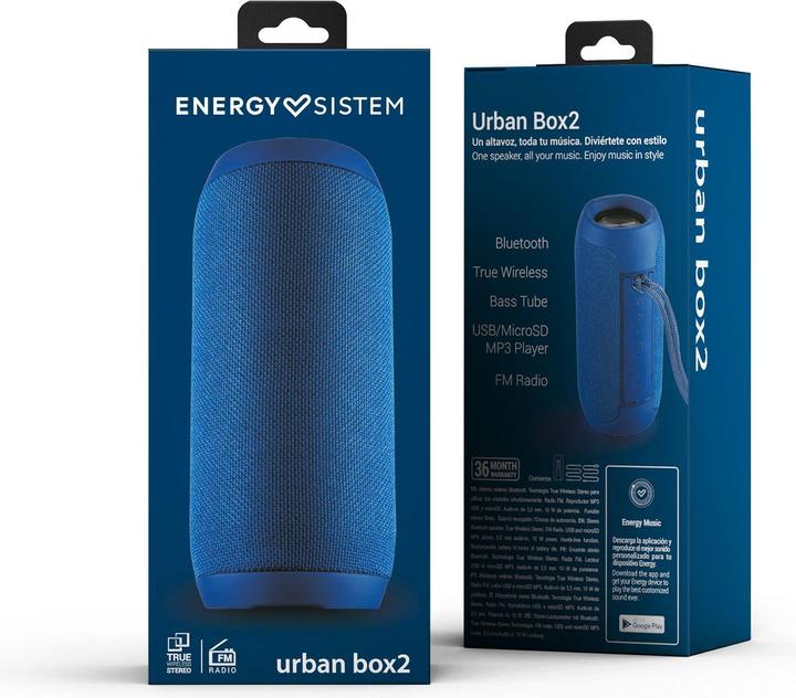 Actual product image Energy Sistem Urban Box 2 Portable Stereo Speaker (12 h, Battery operated)
