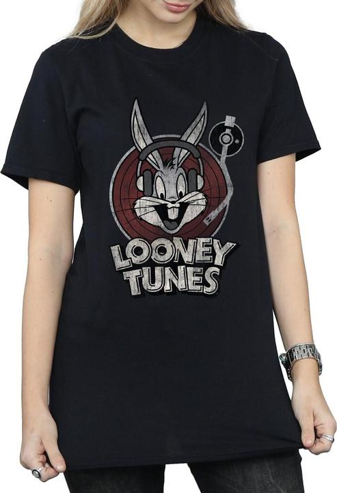 Immagine prodotto Looney Tunes Maglietta Boyfriend Donna/Ladies Bugs Bunny Circle Cotton Logo (3XL)
