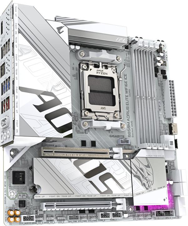 Productafbeelding Gigabyte B850M AORUS Elite WIFI6E ICE (AM5, AMD B850, mATX)