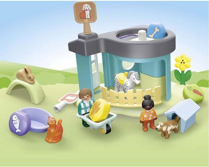 Immagine prodotto Playmobil Pensione per animali con distributore di cibo (71690, Playmobil 1.2.3)