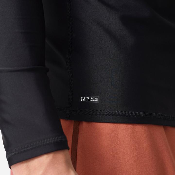 Image du produit Olaian Top de surf UPF50+ avec zip avant pour homme - eur top 500 noir (S)