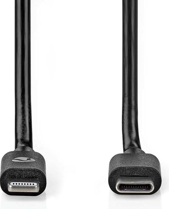Produktbild Nedis CCGP39650BK10 Lightning Kabel USB 2.0 Apple Lightning 8-Pin USB-C™ Stecker 480 Mbps Vernickelt (1 m, USB 2.0)