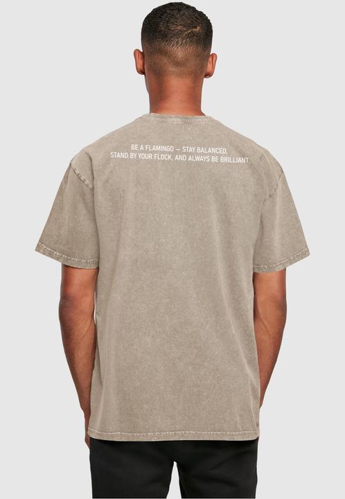 Produktbild Merchcode Flamingo Acid Washed Heavy Oversized Tee - 116899 (XL)
