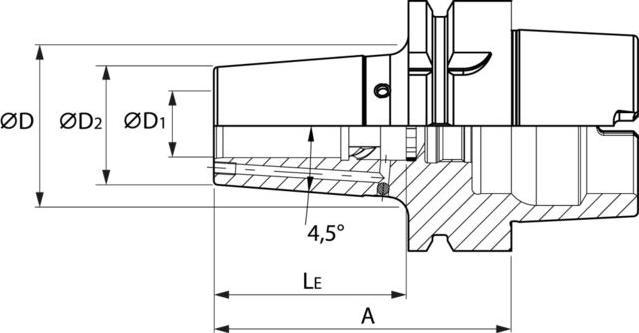 Produktbild Haimer Schrumpffutter Power Shrink Chuck mit Safe-Lock HSK-A 100 kurz