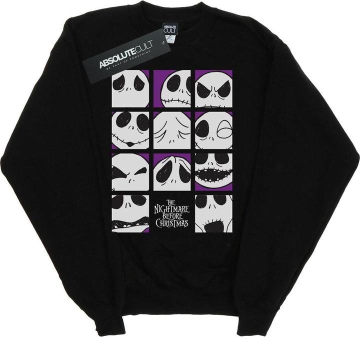 Immagine prodotto Disney Nightmare Before Christmas Many Faces Of Jack Squares Felpa Donna (XL)