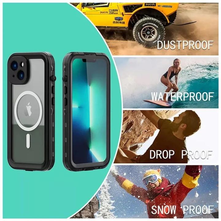 Produktbild Redpepper Apple iPhone 15 Pro - IP68 Dot+ Series Wasserdichtes Outdoor Case mit Magsafe, schwarz (Apple iPhone 15 Pro)
