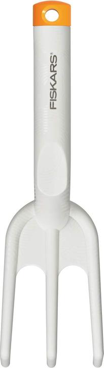 Immagine prodotto Fiskars Rastrello per fiori con 3 punte, lunghezza: 26,3 cm, Bianco/Arancione, FiberComp/Acciaio di alta