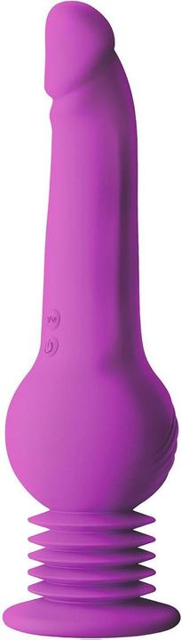 Actual product image Blush Impressions New York Gyro-Quake 9.75 Inch Vibrating & Thrusting G Spot Dildo - 3 Thumping Speeds - 9
