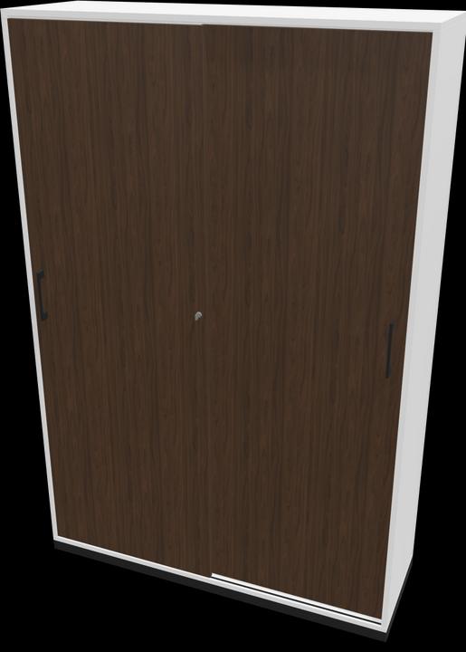 Black, Walnut decor dark with structure, White