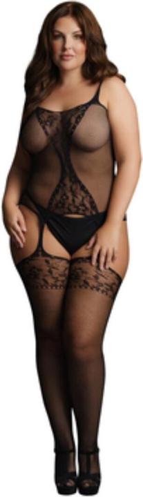 Actual product image Le Désir Fishnet and Lace Suspender Bodystocking (One size)