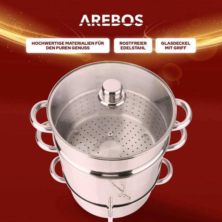 Actual product image Arebos Steam juicer