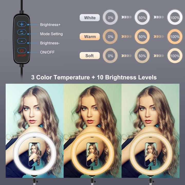 Actual product image Puluz PKT3035 Selfie Video Light 26cm (Ring light)