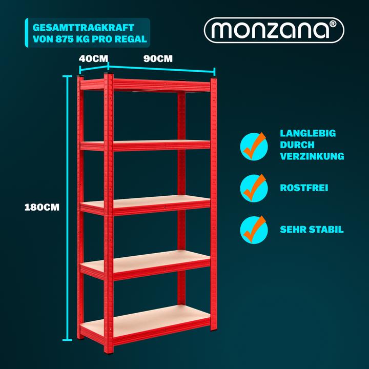Image du produit Monzana 2x rayonnages pour charges lourdes