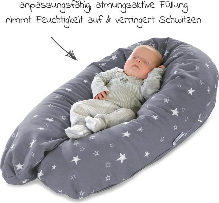 Immagine prodotto Theraline Cuscino per l'allattamento "The Original" con imbottitura in farro, inclusa la fodera 190 cm (38 cm)