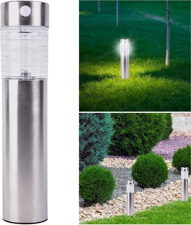 Immagine prodotto Benson Garden Lampada da giardino solare in acciaio inox con sensore di movimento
