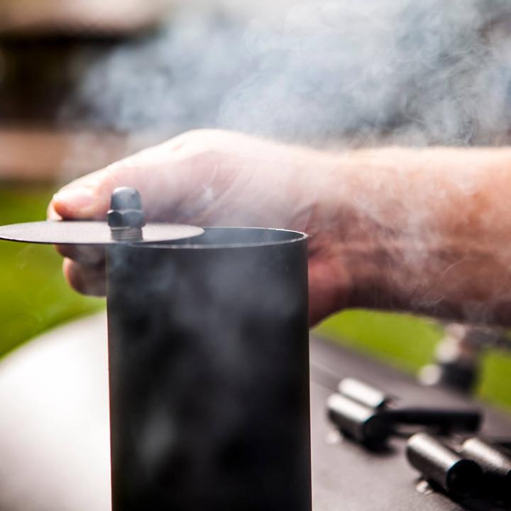 Actual product image Char Broil Smoker Oklahoma Joe steel black incl. lid, lid thermometer, grill grate, tray, ace (Grill)