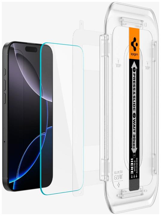 Actual product image Spigen Glas.TR EZ Fit (2 Piece, Apple iPhone 16 Pro Max)