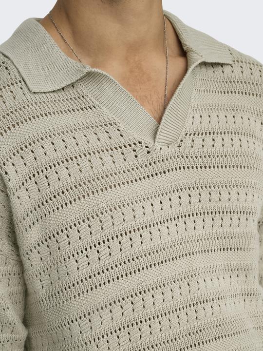 Actual product image Only & Sons Onsgrayson Ds 5 Chochet Polo Knit (XS)