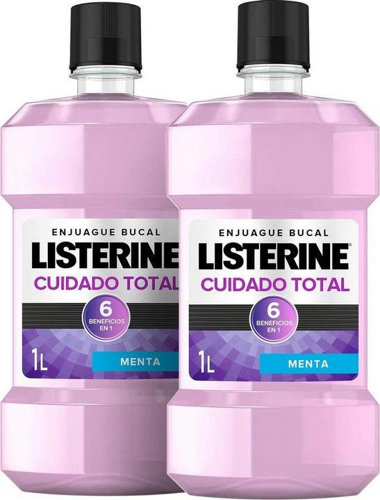 Actual product image Listerine TOTAL CARE ENJUAGE BUCAL DUPLO 2 pieces (2000 ml, Mouthwash)