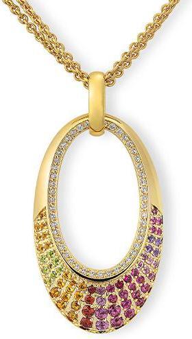 Actual product image Breuning PENDANT - E.RHODOLITH/Brill. 0,264 Ct. H/si (750/18 K Gold)