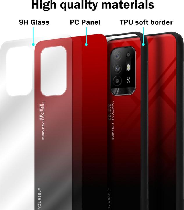 Image du produit Cadorabo TPU 2 couleurs Housse en verre (Oppo A94 5G)