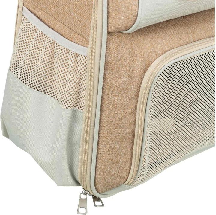 Immagine prodotto Trixie Zaino porta animali Willow beige/marrone (Gatto, Cane, Riflettori, Traspirante)