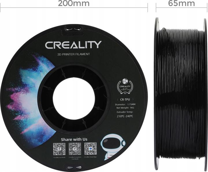 Productafbeelding Creality CR-TPU (TPU, 1.75 mm, 1000 g, Zwart)