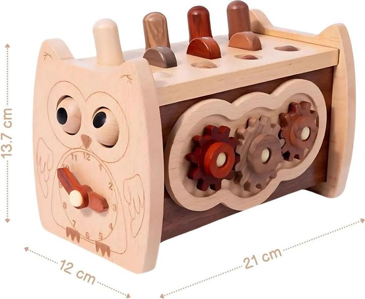 Immagine prodotto Hermex Giocattolo di attività in legno 6in1 per bambini Giocattolo educativo Giocattolo di abilità motoria