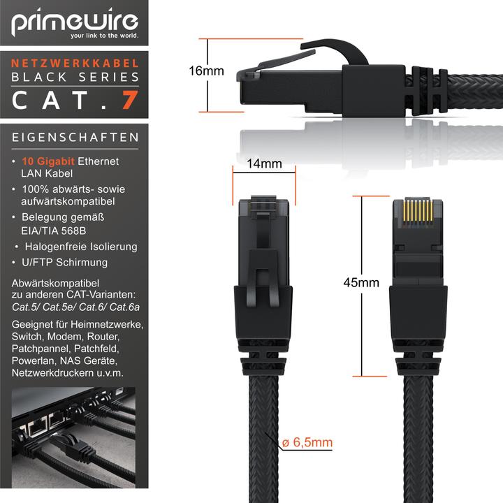Image du produit Primewire Netzwerkkabel (S/FTP, CAT7, 10 m)
