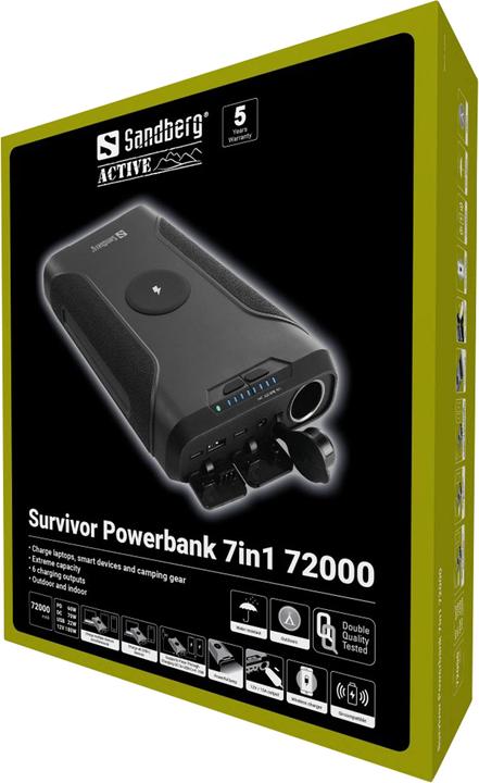 Produktbild Sandberg Survivor 7in1 (72000 mAh, 180 W, 266.40 Wh)
