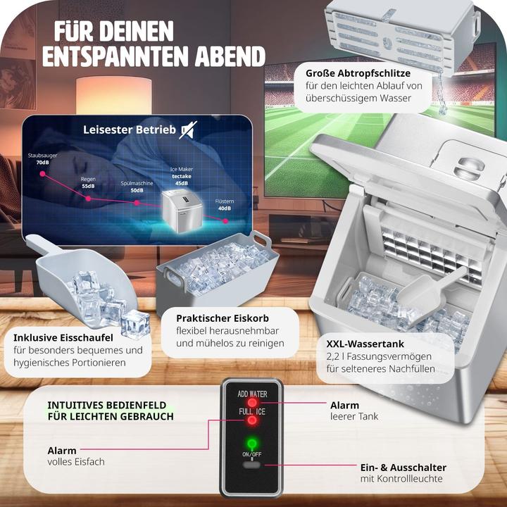 Actual product image tectake Ice cube machine (CH plug)