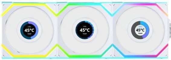 Actual product image Lian-Li UNI FAN SL Wireless ARGB PWM fan, 3-pack incl. controller - 120 mm, white (120 mm, 3 x)