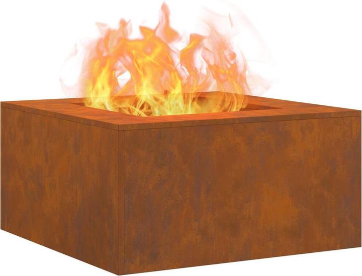Produktbild VidaXL Feuerstelle Quadrat 80x80x40 cm Wetterfester Stahl (80 cm)