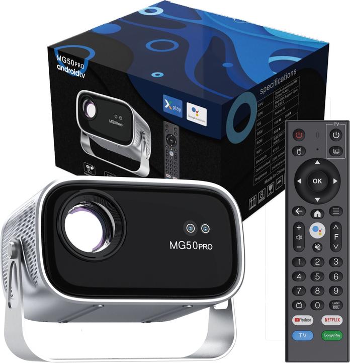Immagine prodotto PhoneLook Proiettore HD HG50 Pro Smart Multimedia Home Cinema (350 ANSI, Android 12, Wi-Fi 6, Bluetooth 5.1 (4K, 350 lm)