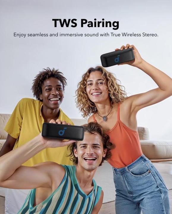 Produktbild soundcore Anker - Wireless Speaker Select 2S (A3171011) - True Wireless Stereo, 20W, IPX7 - Black (16 h)