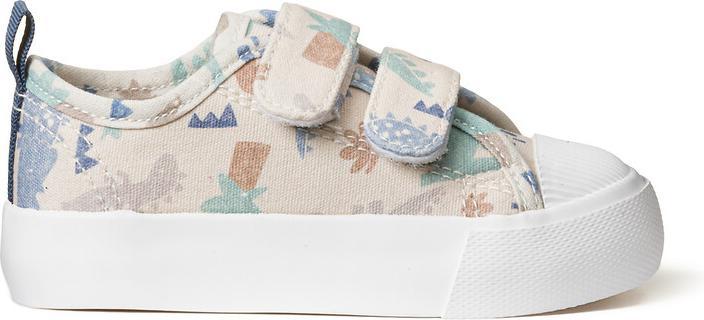 Actual product image La Redoute Collections Printed canvas trainers with Velcro fastening (23)