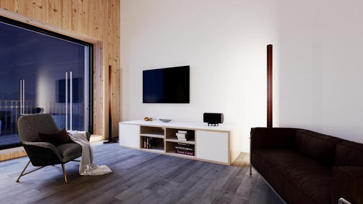 Image du produit kln.swiss Lampadaire en bois Columna (4845 lm)