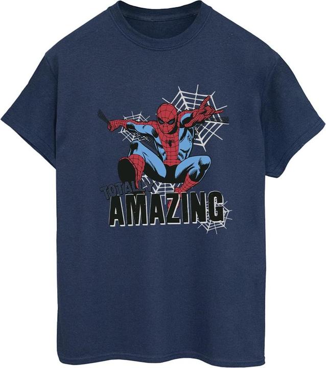 Actual product image Womens/Ladies Spider-Man Amazing Cotton Boyfriend T-Shirt (3XL)