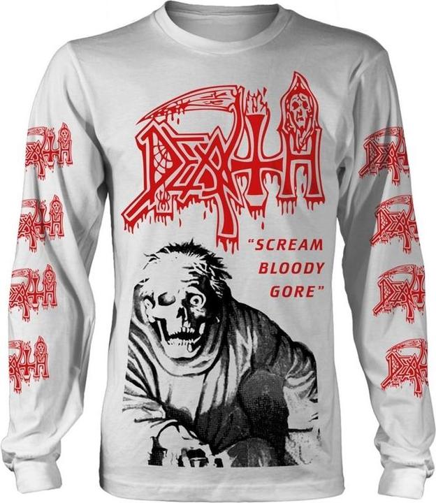 Death Unisex Adult Scream Bloody Gore Long-Sleeved T-Shirt
