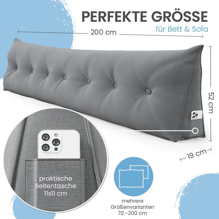Immagine prodotto Aktivshop Cuscini per il letto e la schiena (20 x 200 x 50 cm)
