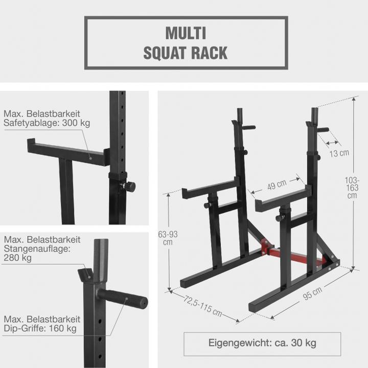 Produktbild Gorilla Sports Squat Rack inkl. Langhantelset