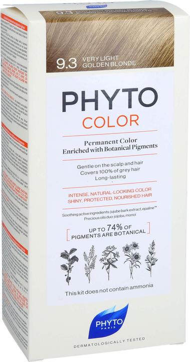 Actual product image Phyto Phytocolor Permanent Colour (9.3 very light golden blonde)
