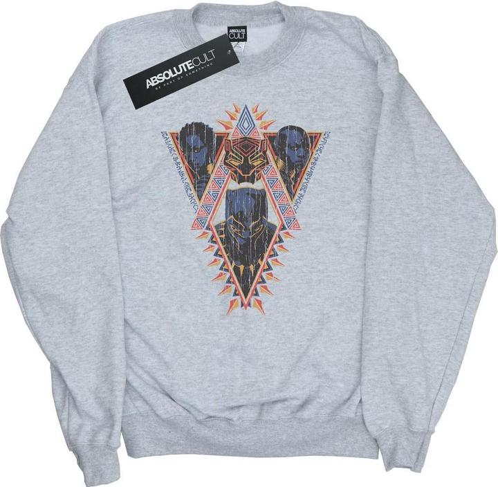 Immagine prodotto Felpa uomo Black Panther Tribal Heads in cotone (L)