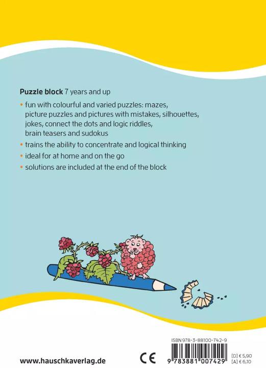 Image du produit Puzzle block 7 years and up, A5 block (Anglais, Agnes Spiecker, Masha Greune, Pic de Gisela, Sabine Dengl, Martina Knapp, 2021)