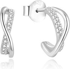 Produktbild Beneto Elegant silver earrings with zircons AGUP2052 (L)