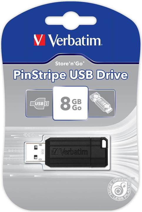 Produktbild Verbatim PinStripe 10er Pack bulk (8 GB, USB 2.0)