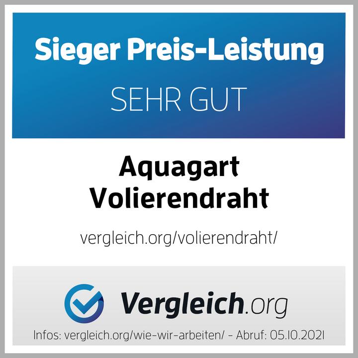 Label énergétique Aquagart 200m x 1m Volierendraht Drahtgitter Schweissgitter Drahtgeflecht Drahtzaun